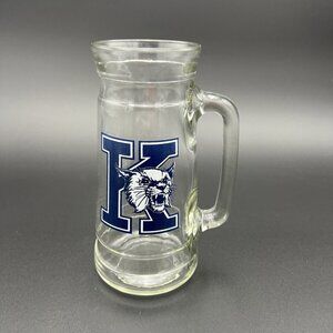 VTG University of Kentucky Wildcats Clear Glass Mug Beer Stein Mug O’Nuts 7"